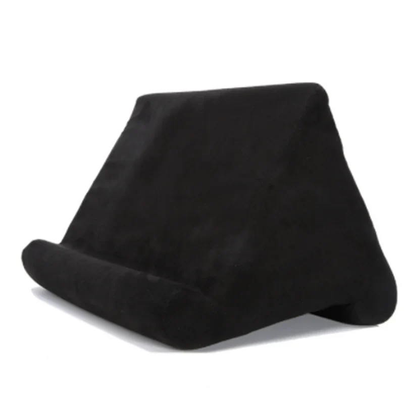 Portable hands-free tablet & phone stand pillow, ideal for travel, home, or office use.