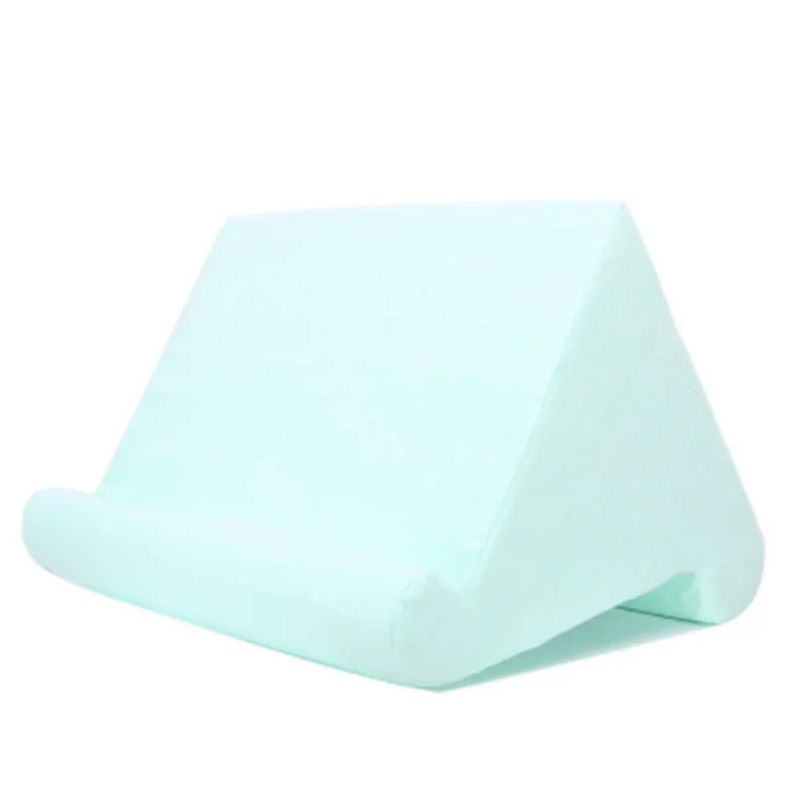 Multi-use pillow stand for tablets & phones, perfect for hands-free reading, watching, and video calls.