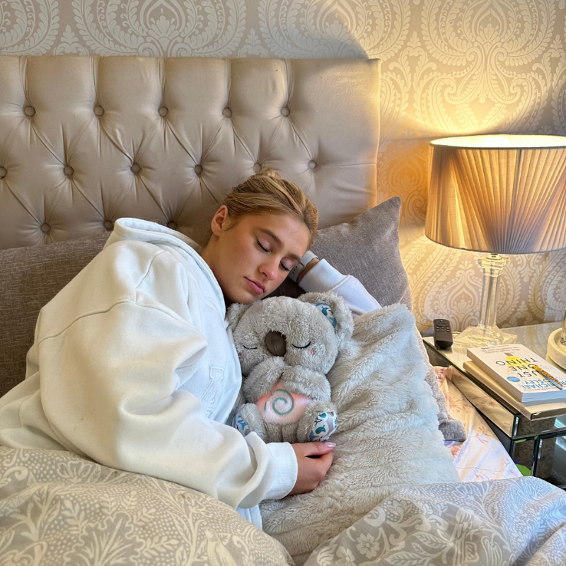 Calming cuddle toy, a versatile soft plush rabbit or koala for gentle comfort & stress relief.