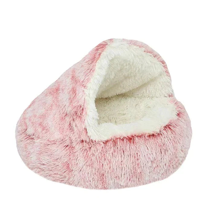 Comfortable plush dog & cat calming bed. Ultra-soft pet sleeping mat, washable for easy care. Cozy pet supplies.