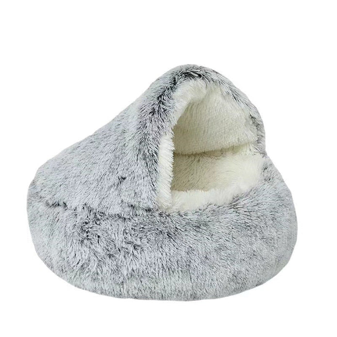 Warm, plush calming bed for anxious dogs & cats. Provides ultimate comfort & secure sleep. Soft pet supplies.