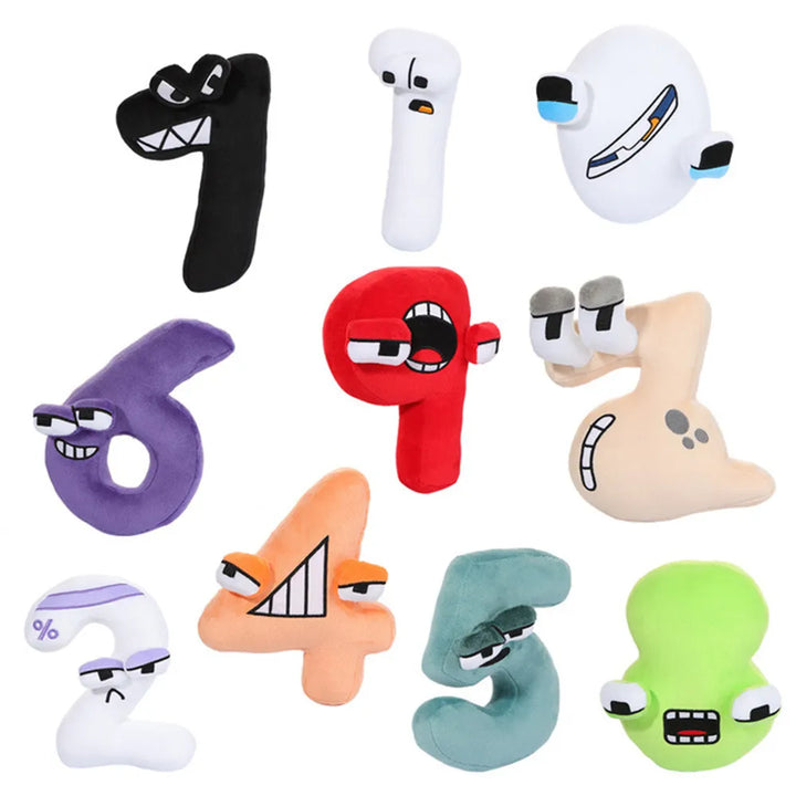 Educational soft plush numbers for kids, ideal for early math learning, child development & playtime.