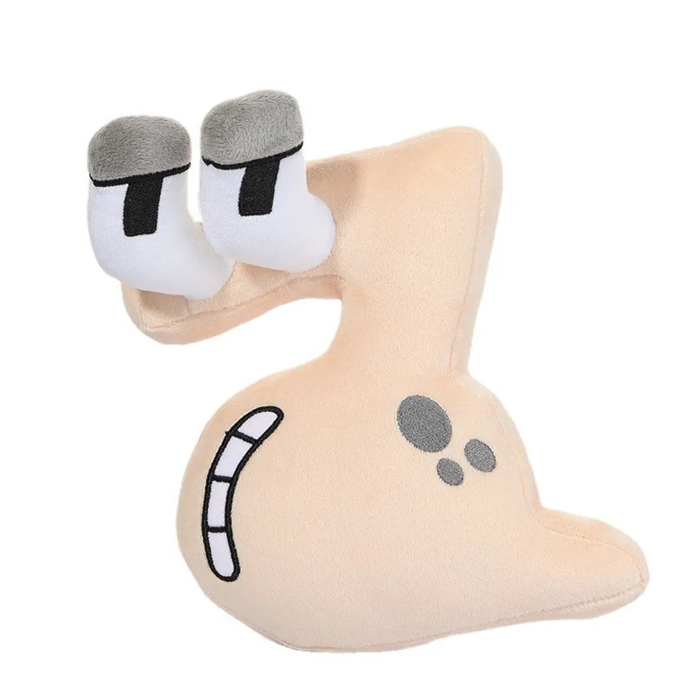 Colorful soft number plush toy (number 7), aiding preschoolers in counting & educational playtime.