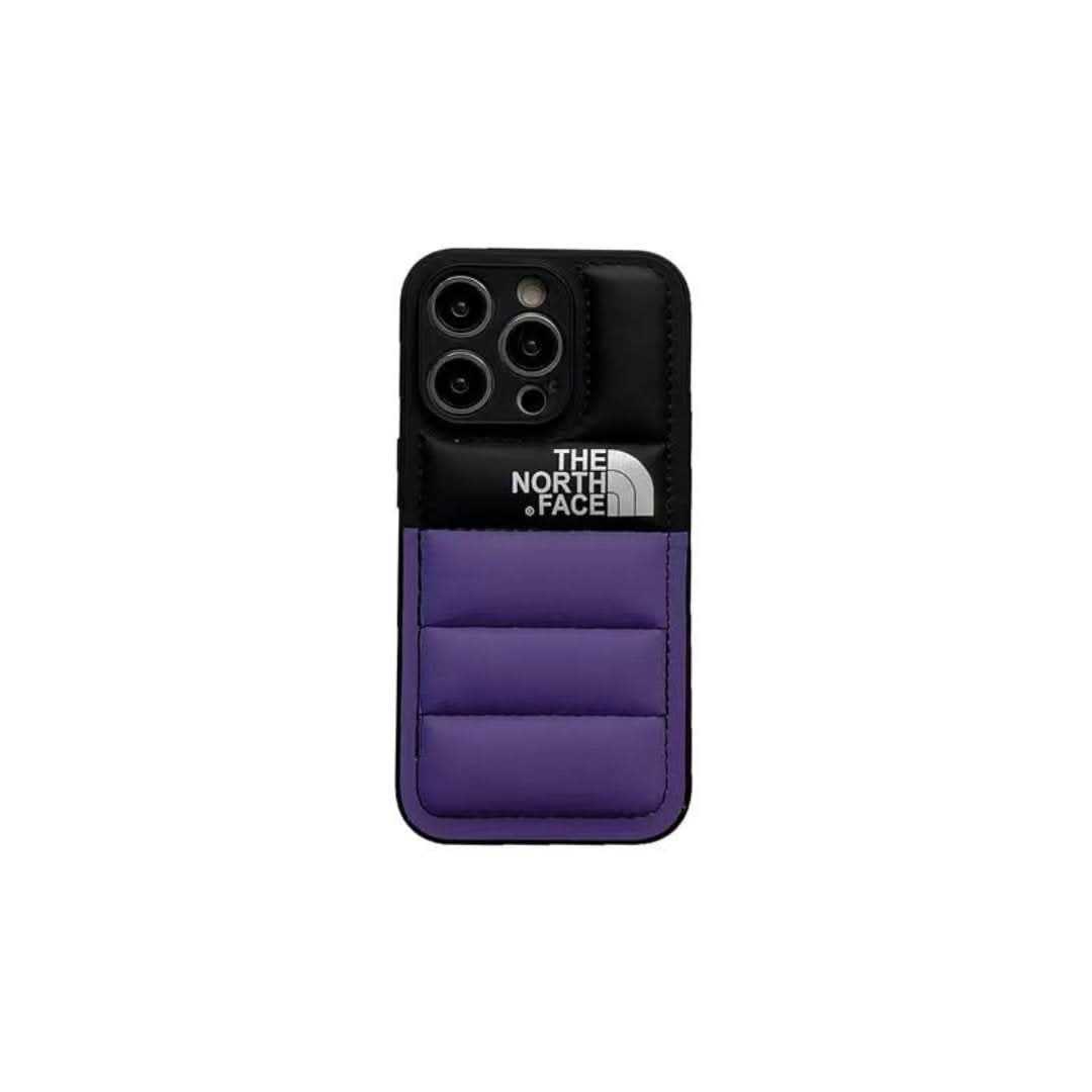 Shock-resistant puffer iPhone case, soft protective mobile accessory