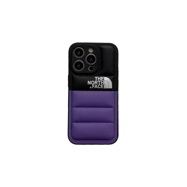 Shock-resistant puffer iPhone case, soft protective mobile accessory