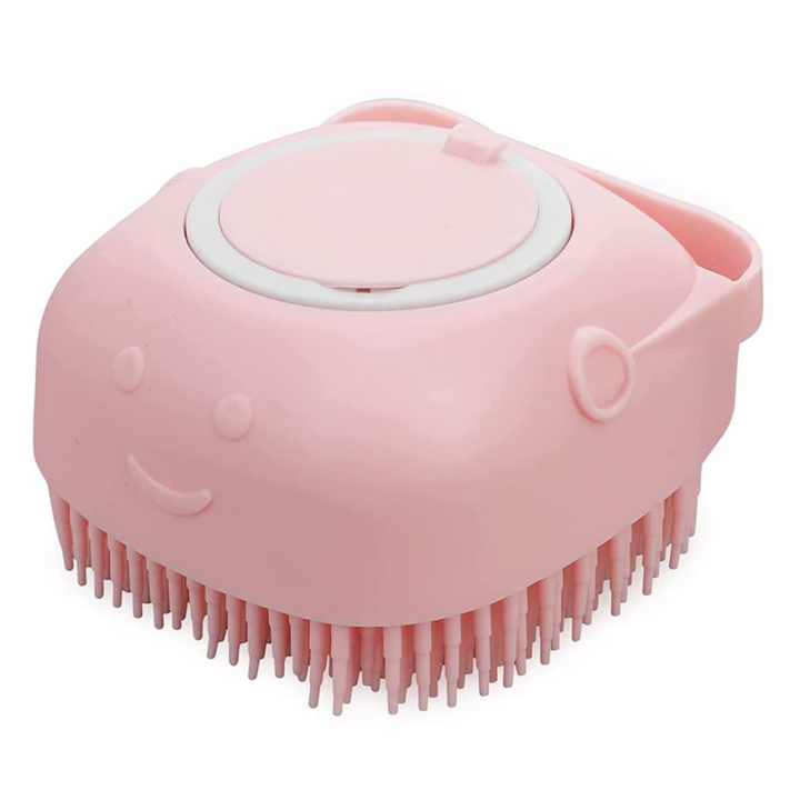 Silicone massage brush for pets, perfect for shampooing and deep cleaning dog and cat fur