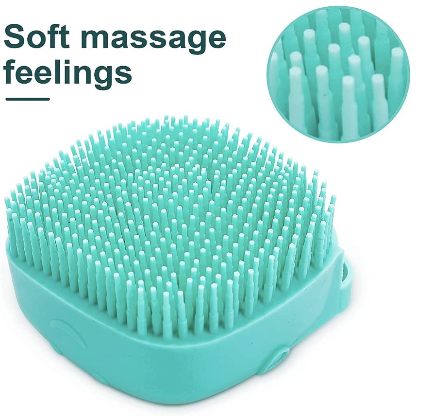 Durable silicone pet bath brush for effective grooming and massage, suitable for dogs and cats