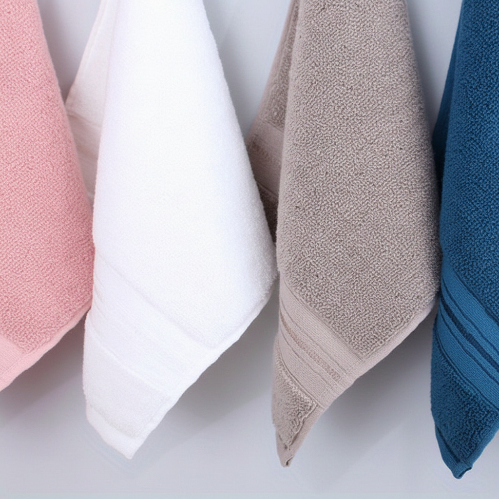 Luxurious set of 12 soft terry guest towels by Towelino, premium absorbent cotton for guest baths.