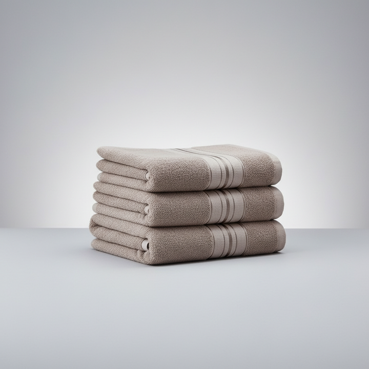 Set of 12 soft terry guest towels by Towelino, absorbent cotton, white, complementing any bathroom decor.