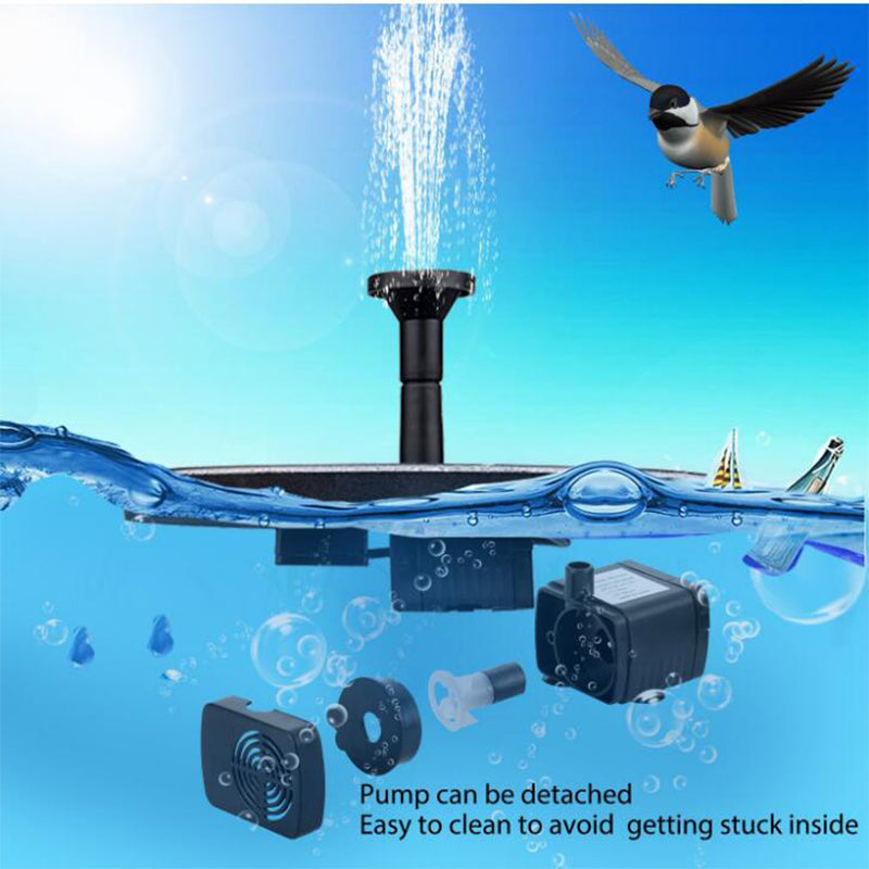 Easy-to-install solar floating pond pump, perfect for garden & patio decor. An eco-friendly water feature.