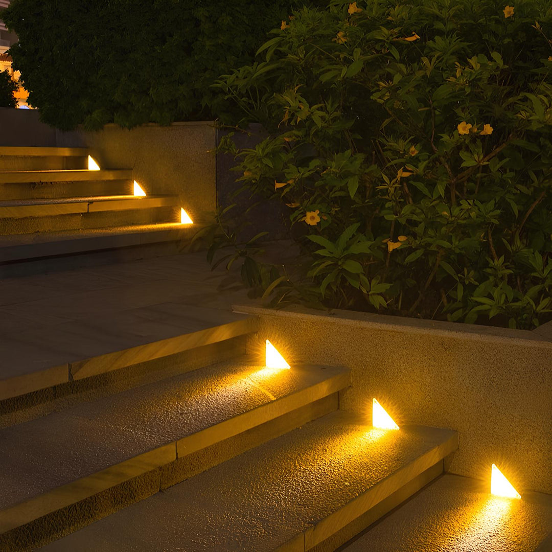 Solar LED step lights, great for illuminating patio stairs and garden paths