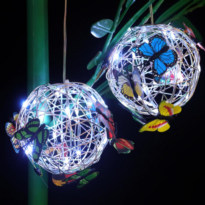 Brighten your garden with solar LED butterfly lights. Waterproof, energy-saving outdoor landscape decor.