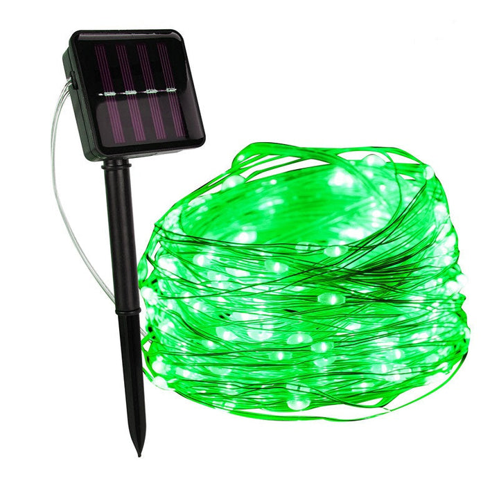 Charming soloar LED lights enhancing a patio, eco-friendly and bright