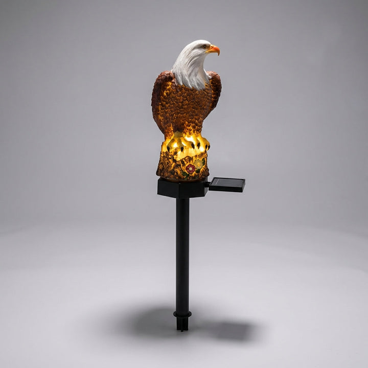 Eco-friendly NightPerch solar animal garden light, automatic on/off LED, durable outdoor garden adornment.