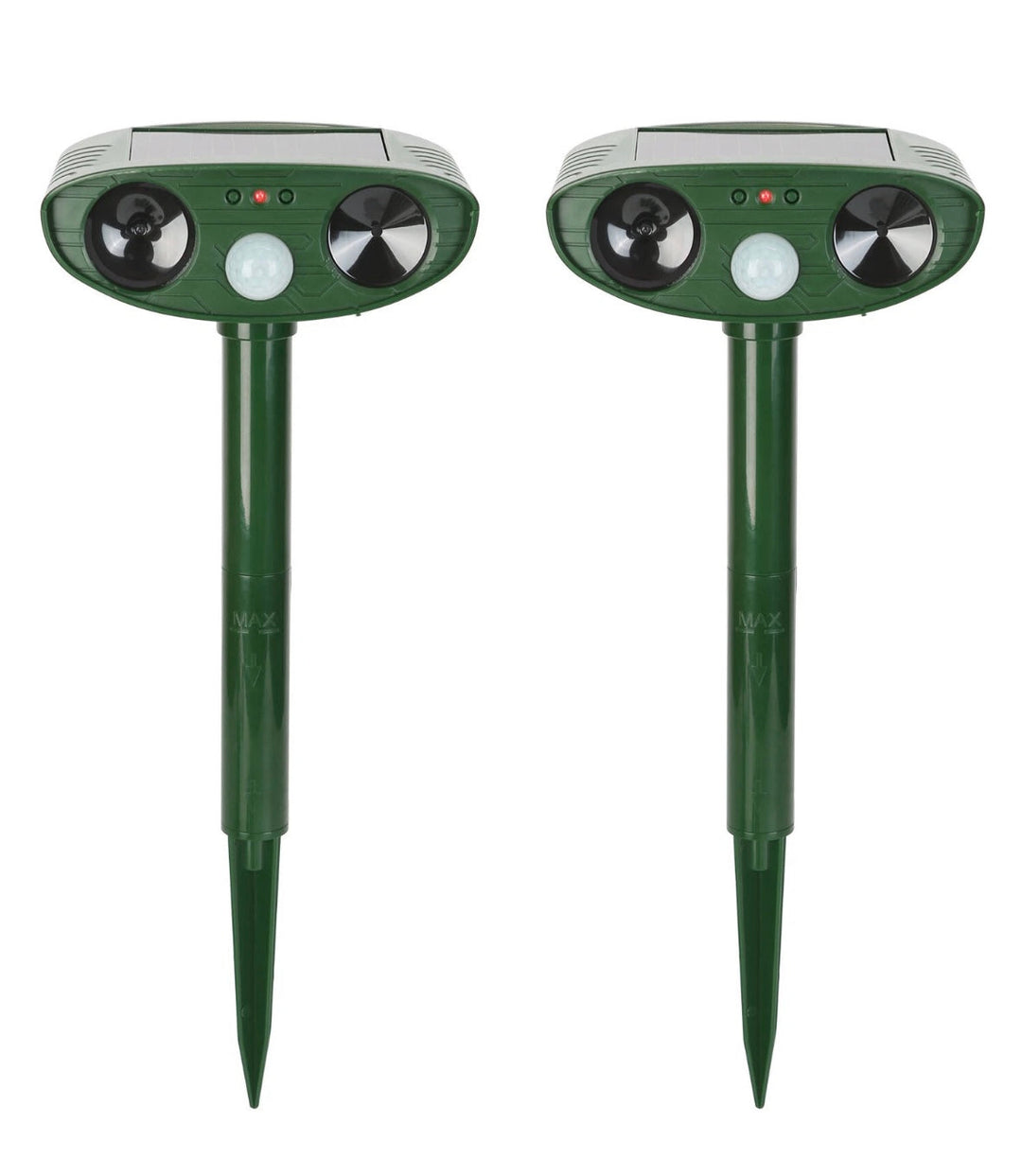 Solar ultrasonic chipmunk repeller, a humane and eco-friendly device for effective garden pest control.