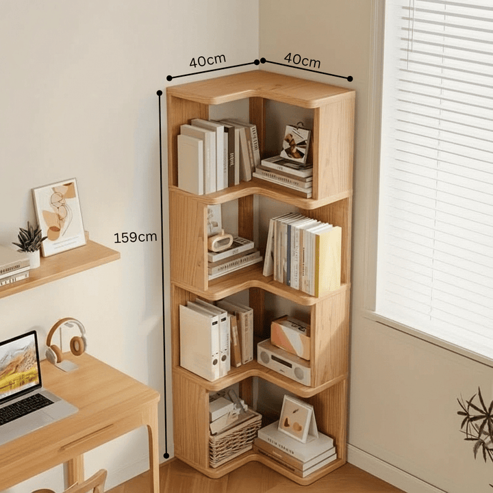Natural pine wood corner storage cabinet. Functional, stylish, and compact for efficient home organization.