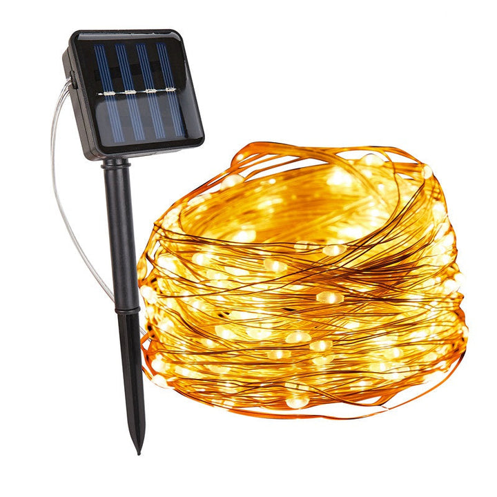 SoliGlow solar lights strung across a balcony, adding a touch of fairy light charm to outdoor decor.