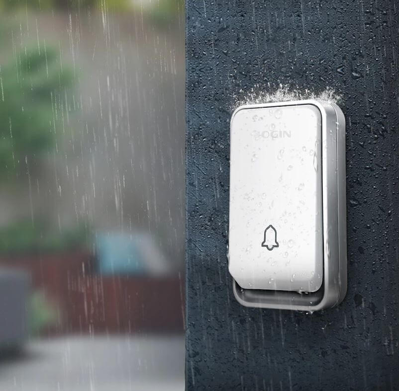 Weatherproof smart doorbell enhancing home security. Battery-free & wireless for any home.