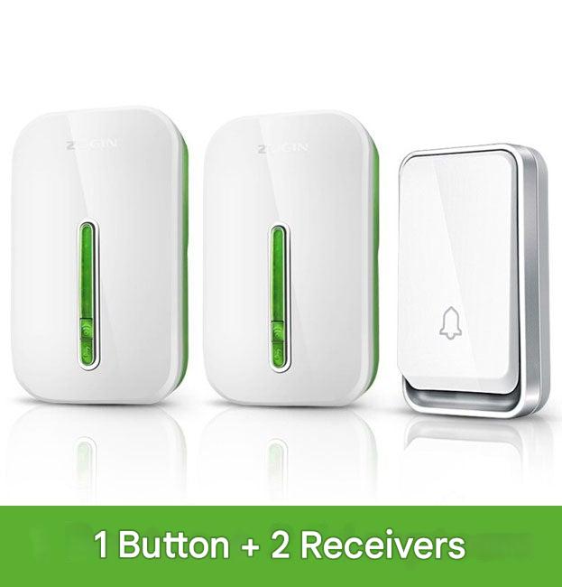 Sonivo kinetic energy doorbell receiver, plug-in design for various outlets.