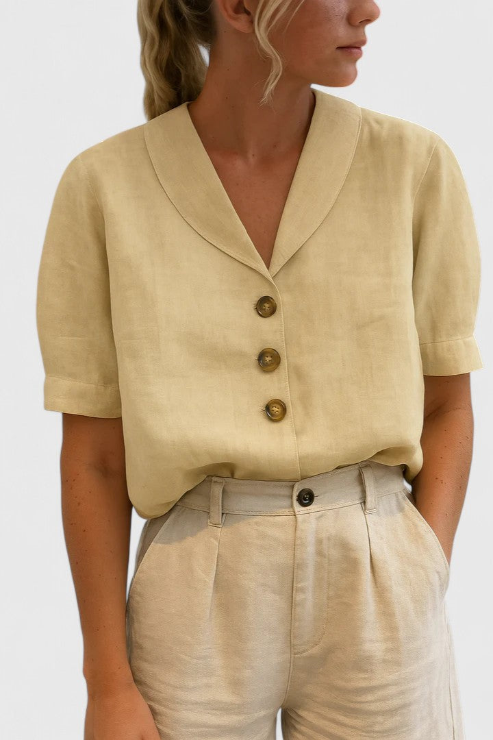 Sophisticated women's chic blouse, perfect for versatile casual wear or elegant formal occasions.