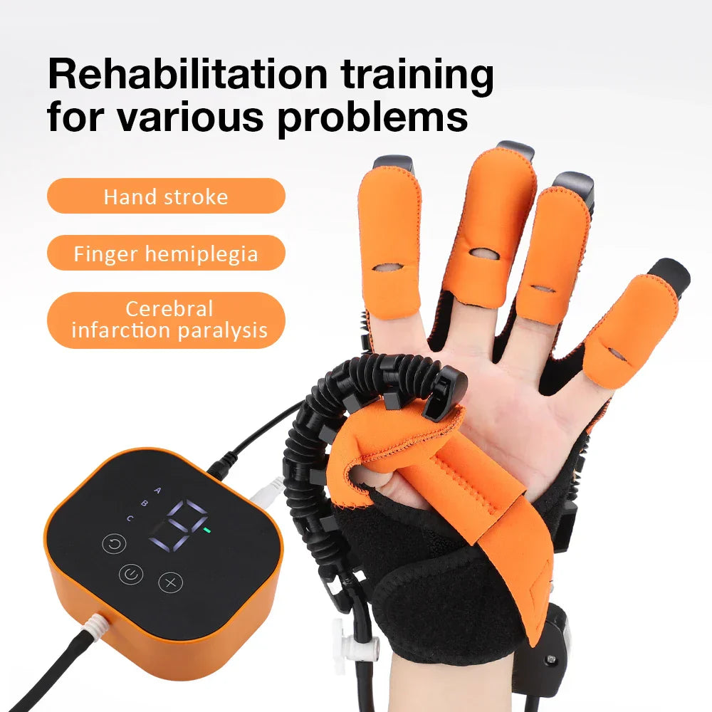 Unisex electric hand therapy glove for neurological rehabilitation and pain relief