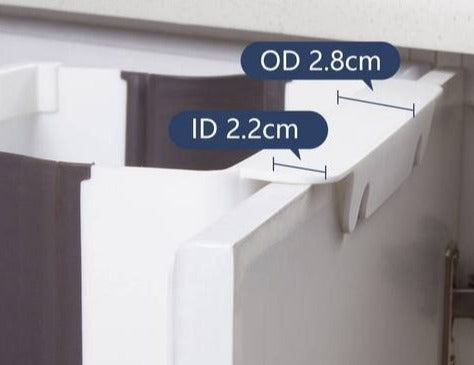 Compact foldable wall waste bin for kitchen. Maximize space in small apartments, easy to mount & clean.