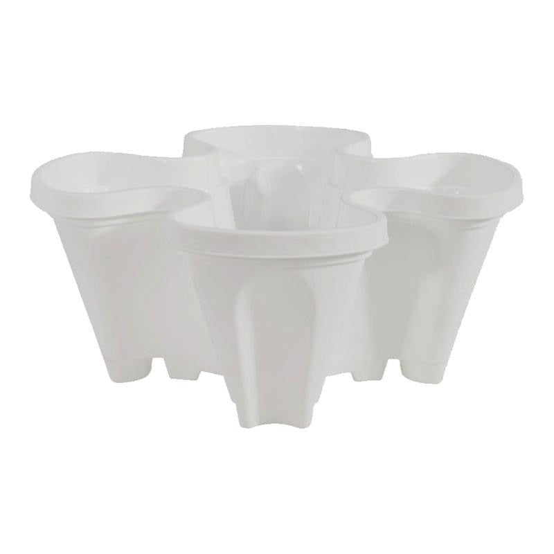 Efficient space-saving stackable garden pots, transforming small areas into productive vertical gardens.
