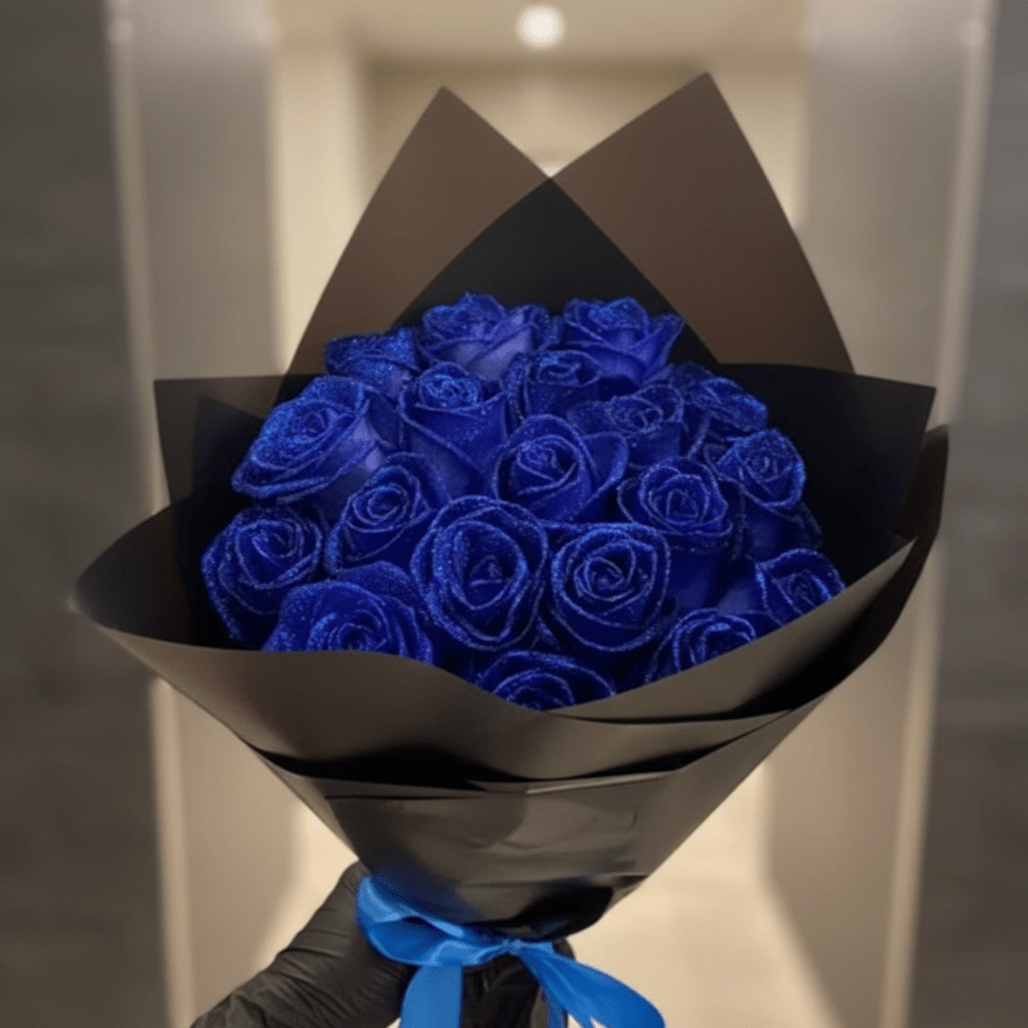 Elegant permanent glitter rose, a dazzling decorative accent & everlasting floral decor for any home setting.