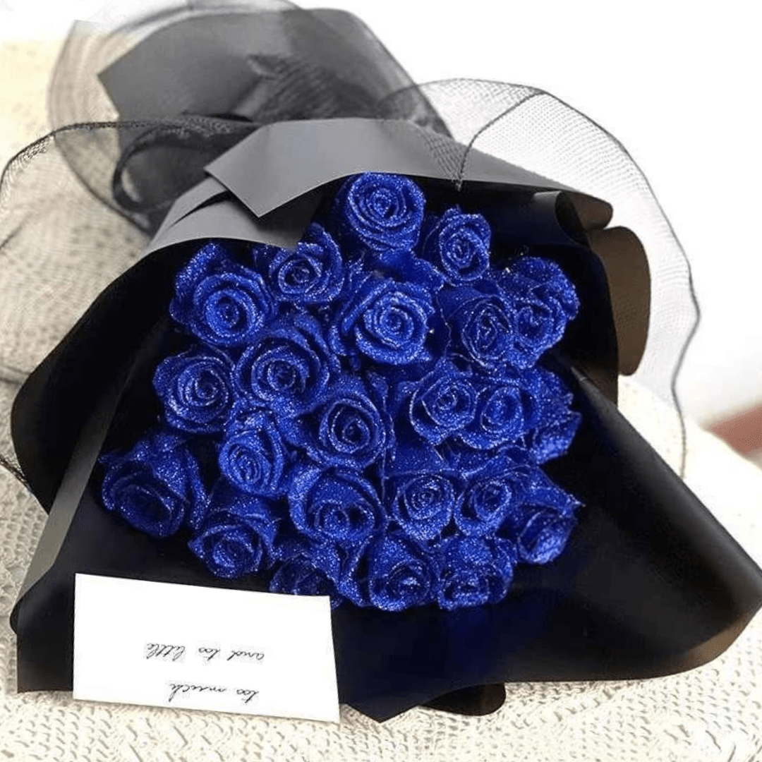 Eternal glitter rose, the perfect everlasting gift idea for anniversaries, birthdays, or a romantic gesture.
