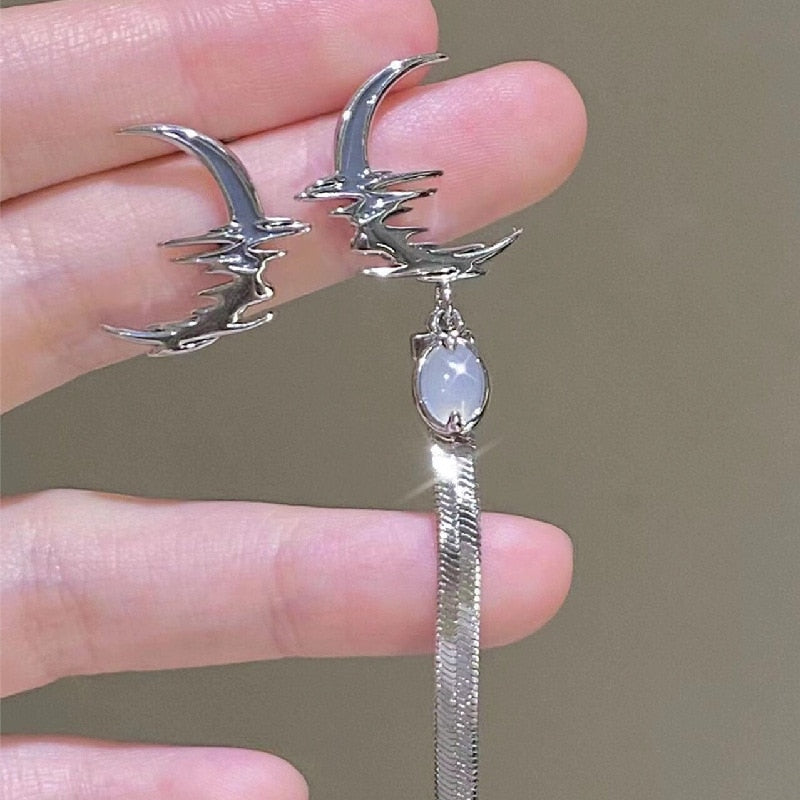 Radiant rhinestone dangle earrings, designed for women who love to sparkle and shine.