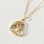 Heart-shaped Colourful Zircon & Tree of Life