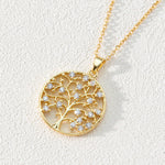 Round White Zirconia and Tree of Life #2