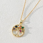 White and Colourful Zircon Tree of Life