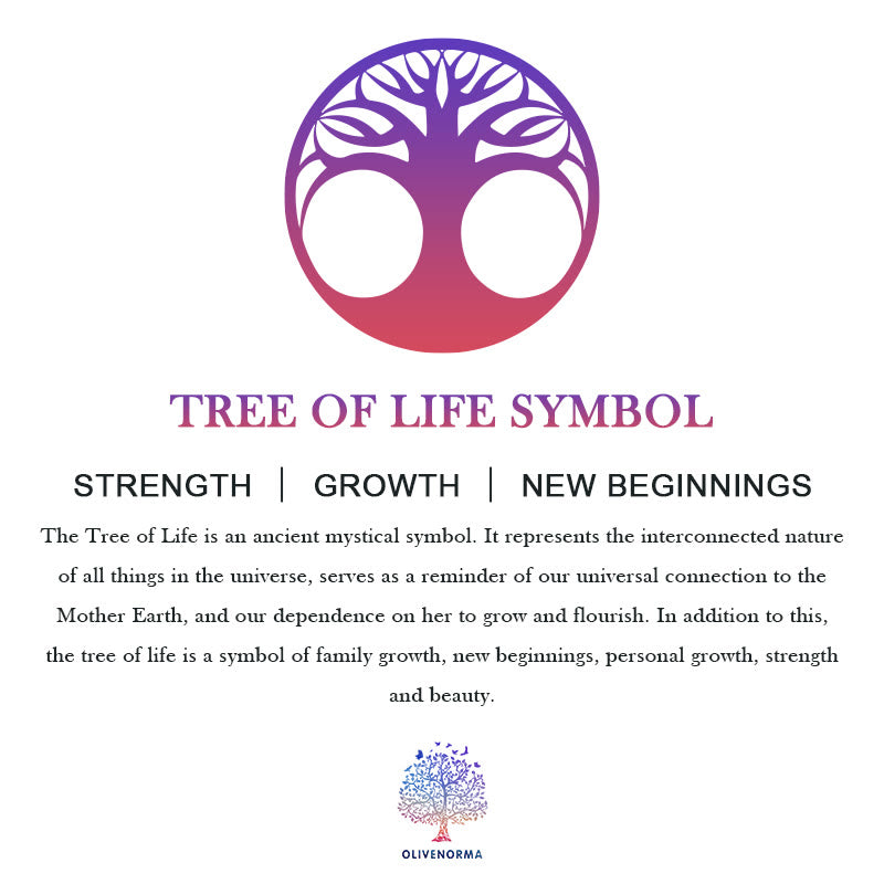 Sterling silver Tree of Life necklace with a stunning round zirconia pendant, spiritual women's jewelry.
