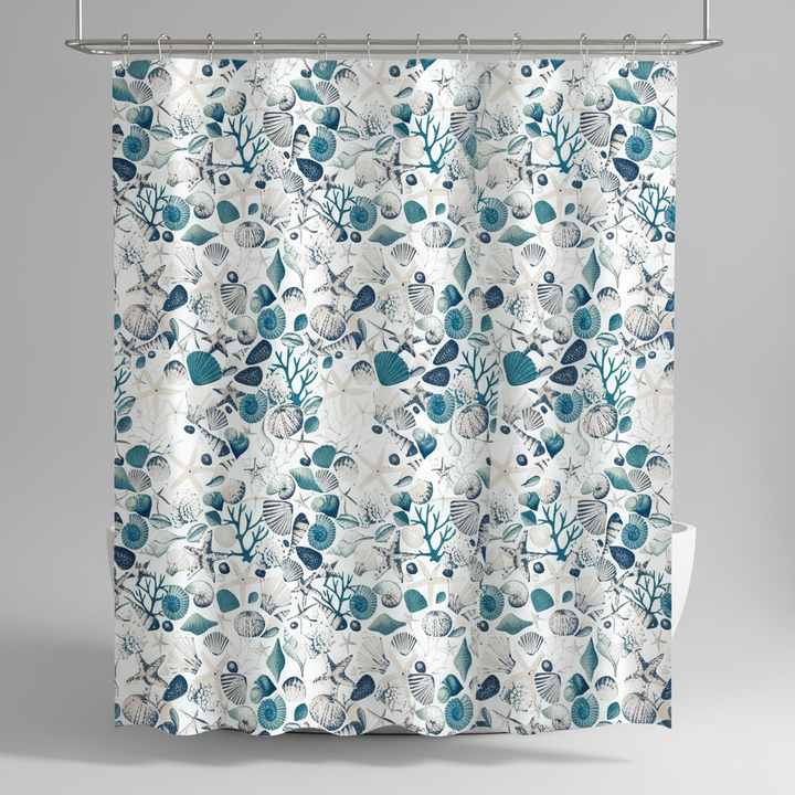 Unisex shower curtain by SplashDot, made from high-quality, quick-dry polyester
