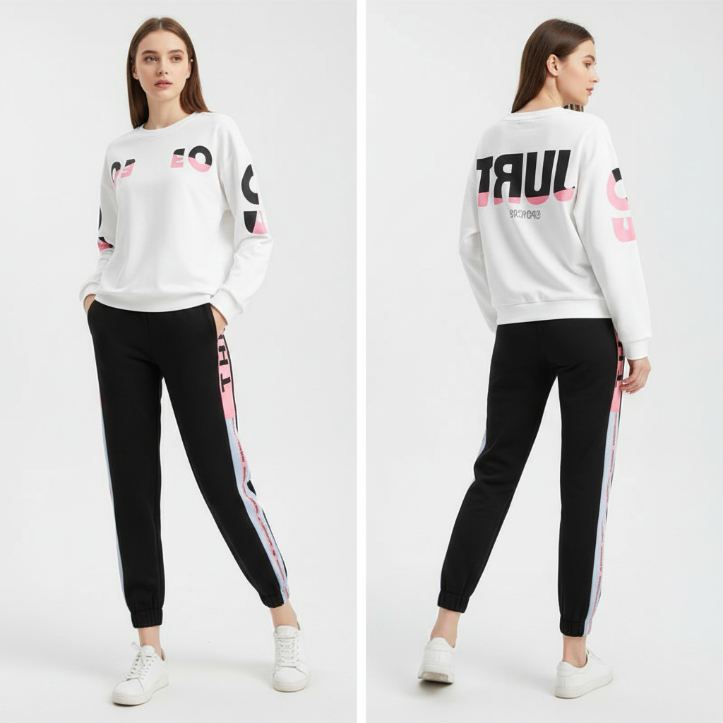 Casual women's sportswear lounge set, two pieces for ultimate comfort