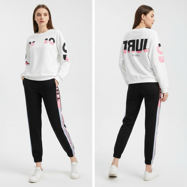 Casual women's sportswear lounge set, two pieces for ultimate comfort