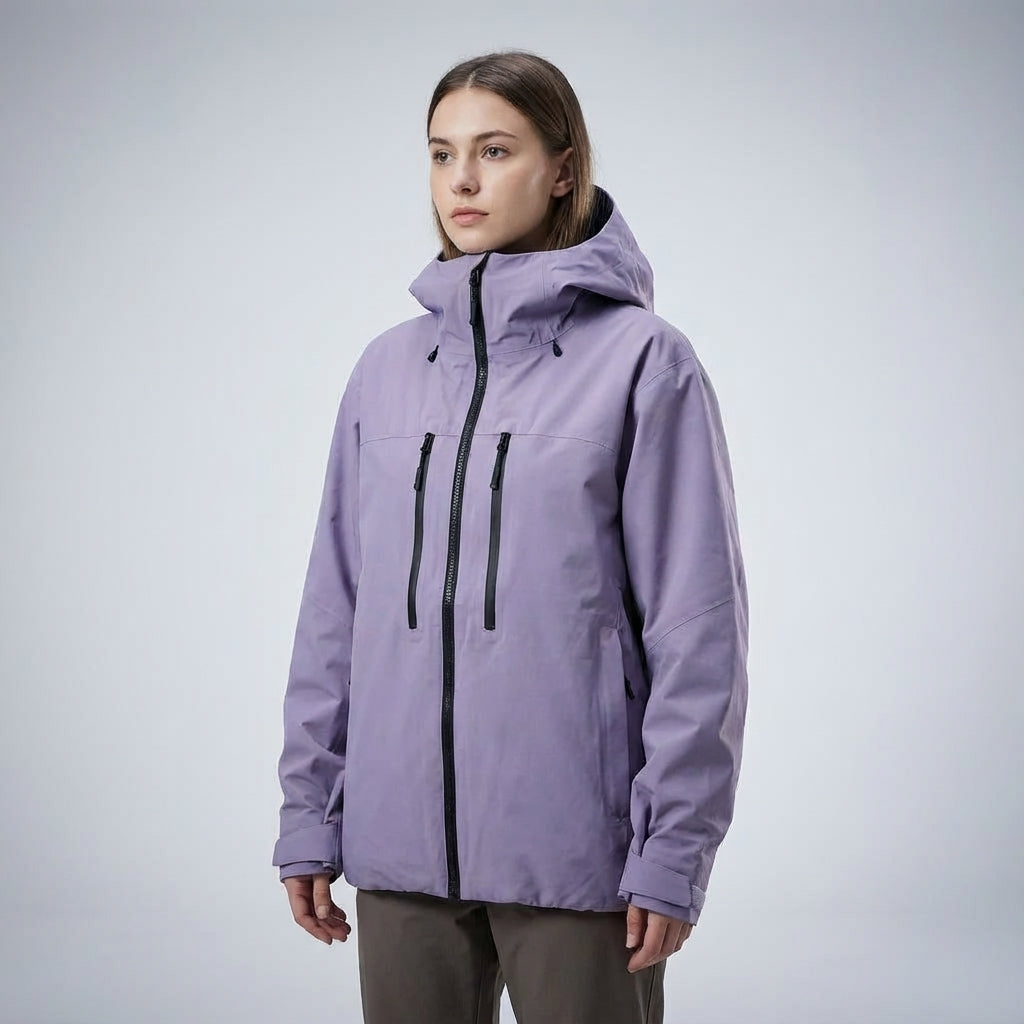 Cold weather women's activewear ski jacket, waterproof & insulated for snow