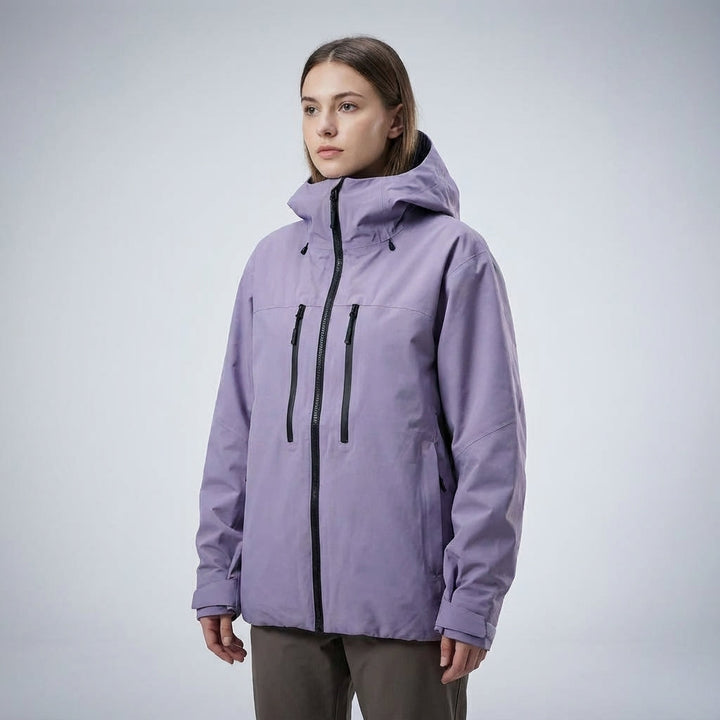 Cold weather women's activewear ski jacket, waterproof & insulated for snow