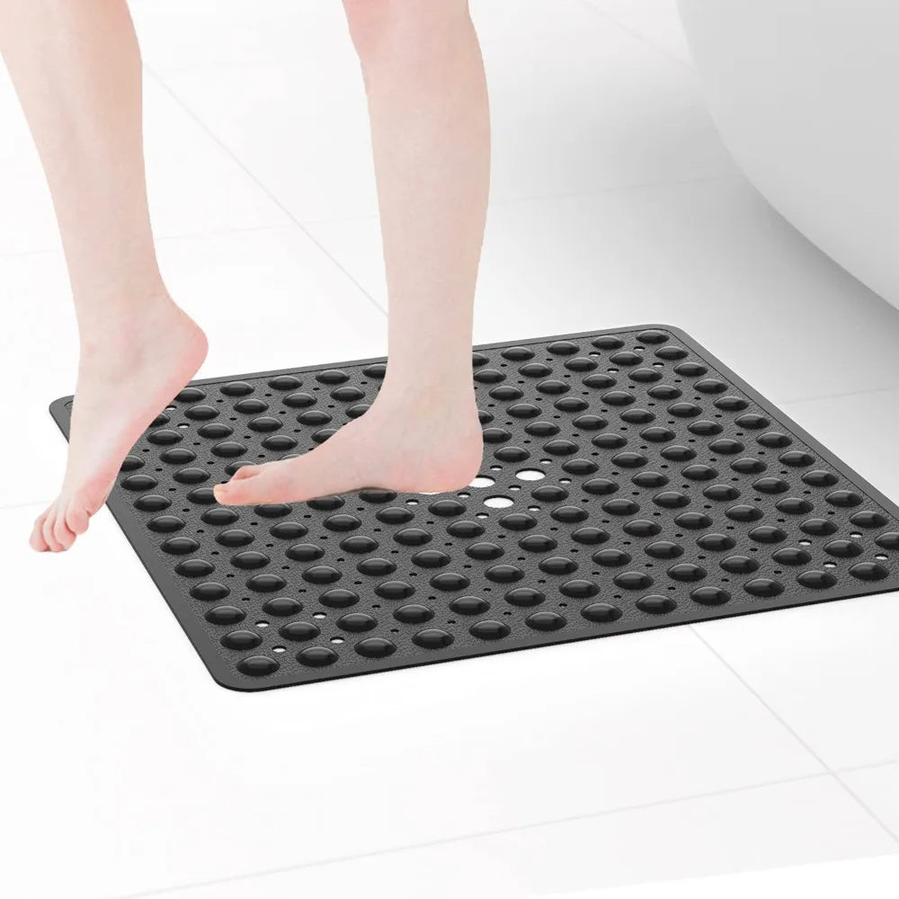 Hygienic GripSquare PVC shower mat, square design, perfect for secure and safe bathing.