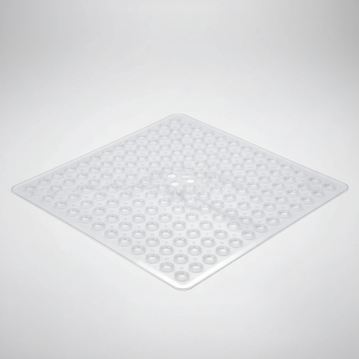 GripSquare PVC shower mat, a square non-slip bath accessory for ultimate shower safety.