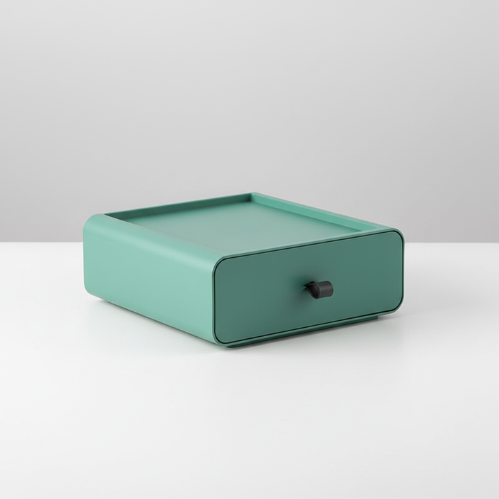 Stackable desktop storage organizer, efficient solution for bathroom or office