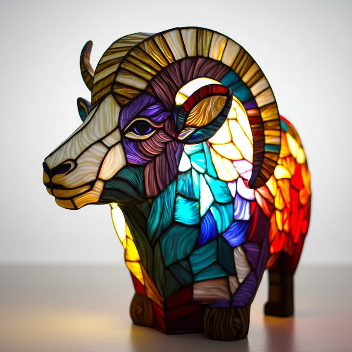 Stained glass turtle table lamp, charming animal accent light for living spaces