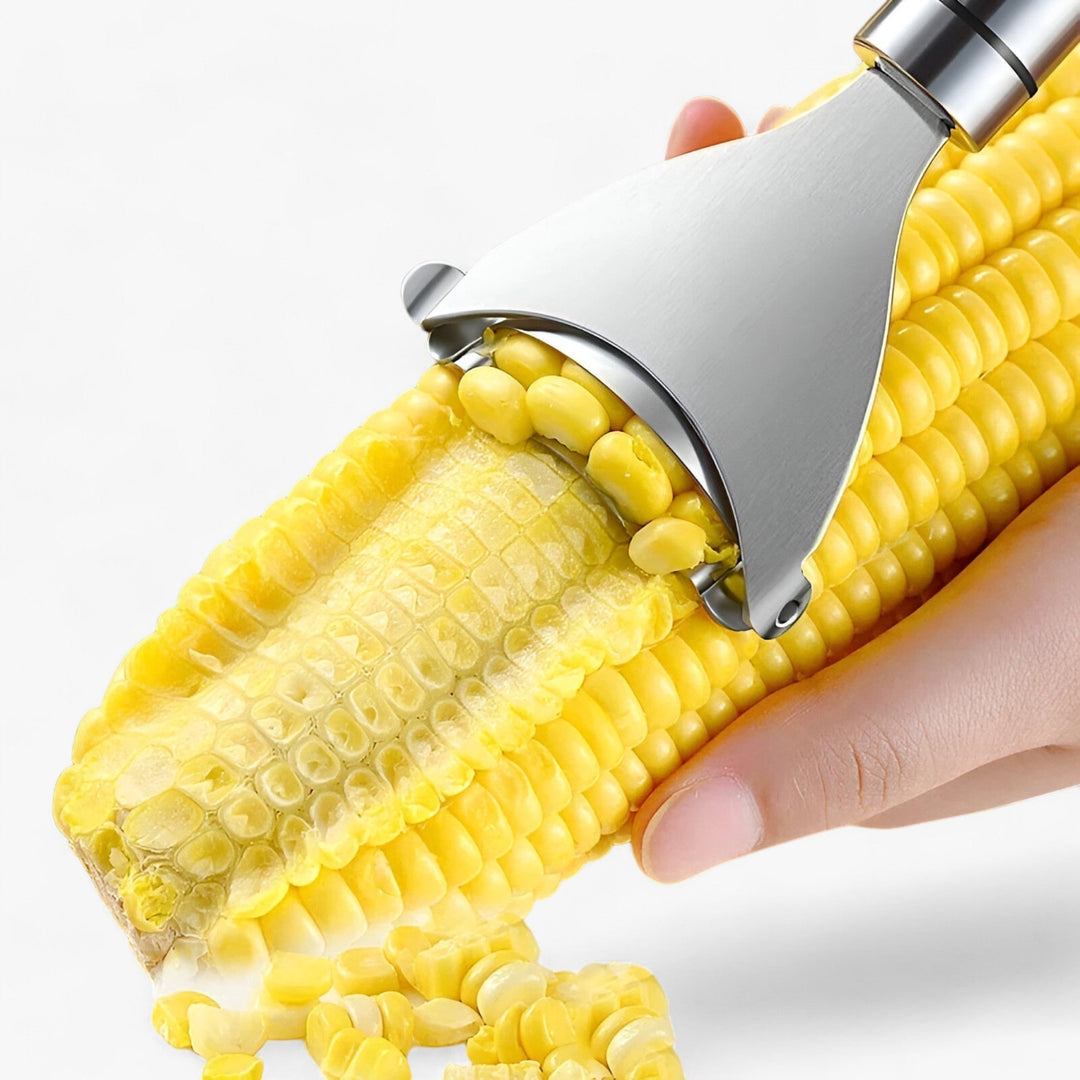Durable stainless steel corn peeler: Essential kitchen gadget for efficient vegetable & fruit peeling, simplifies cooking.