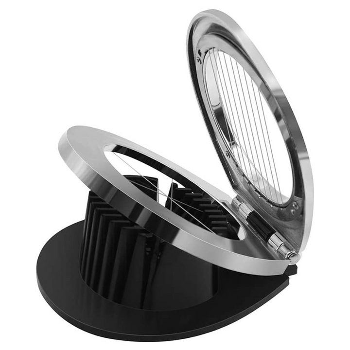 Efficient kitchen egg slicer from stainless steel, ideal for quick daily meal preparation