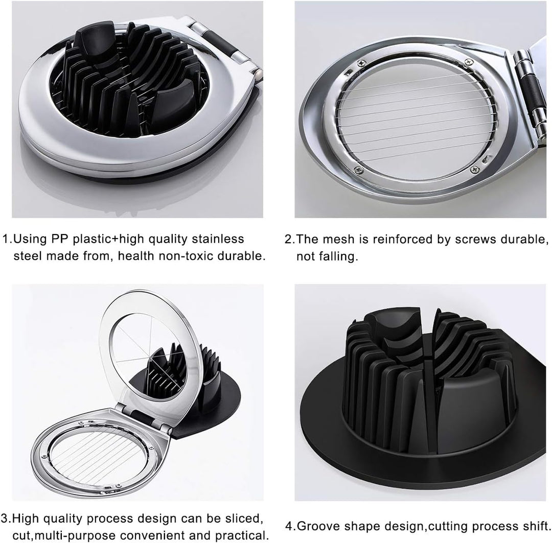 Multi-functional stainless steel egg slicer, also suitable for soft fruits and vegetables