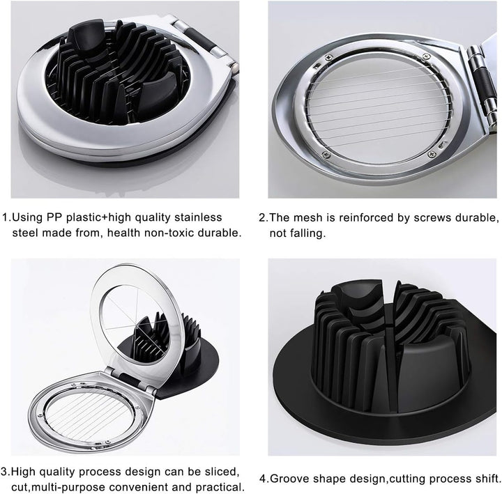 Multi-functional stainless steel egg slicer, also suitable for soft fruits and vegetables