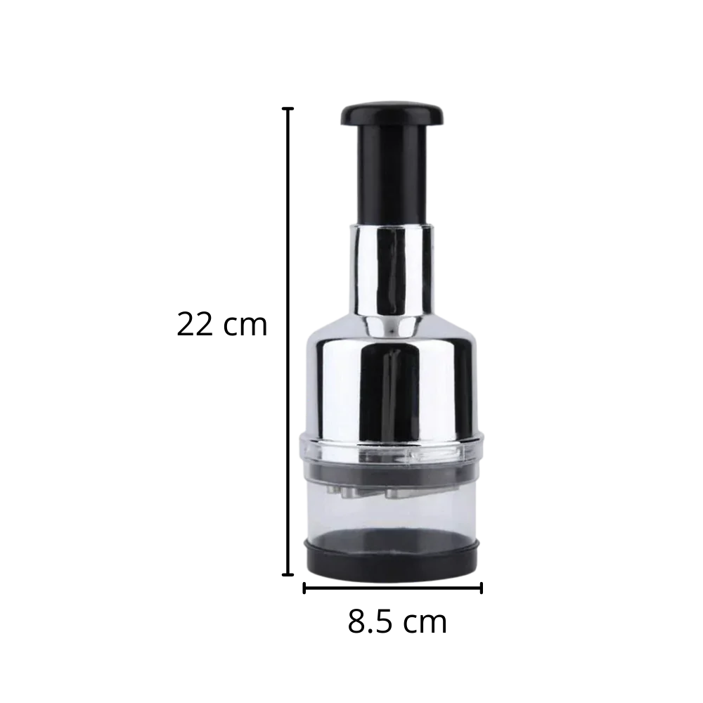 Prepare healthy meals faster with this efficient stainless steel garlic chopper & vegetable mincer.