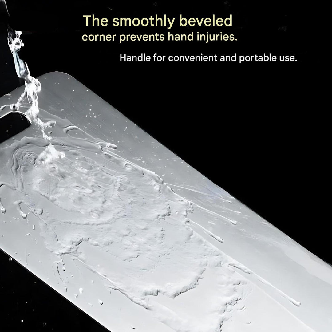 Hygienic stainless steel cutting board for meat, vegetables & fruits. Durable, unbreakable kitchen food prep surface.