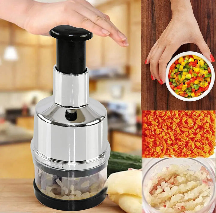 An effortless manual food prep chopper, simplifying your kitchen tasks.